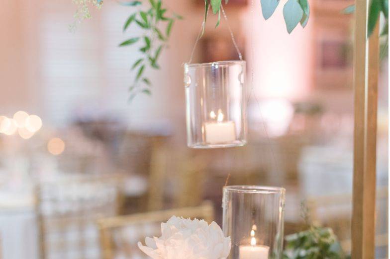 Garland and floating candles