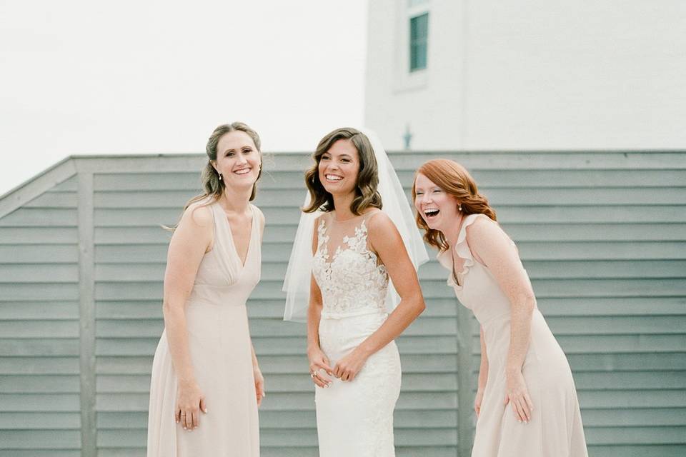 The bride and her sisters
