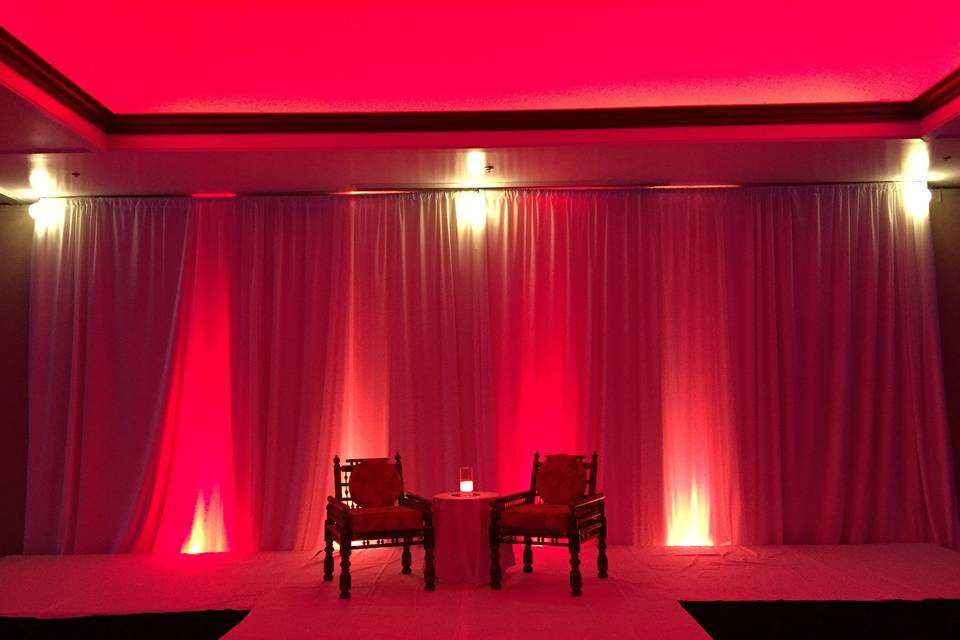 Pipe & Drape with LED Lighting