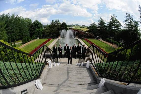 The groom with his groomsmen