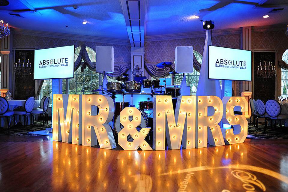 Marquee MR & MRS Letters