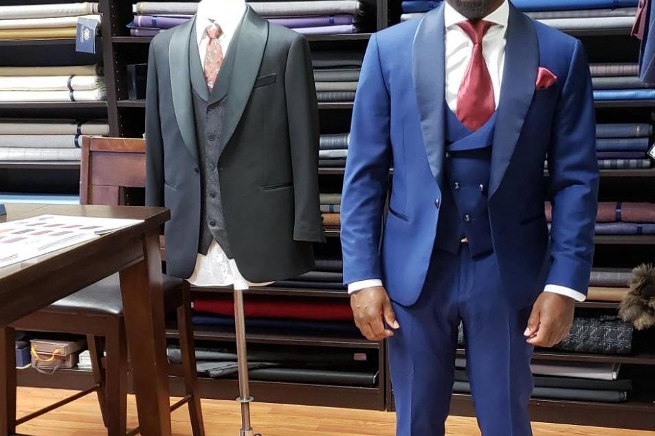 Custom wedding suit