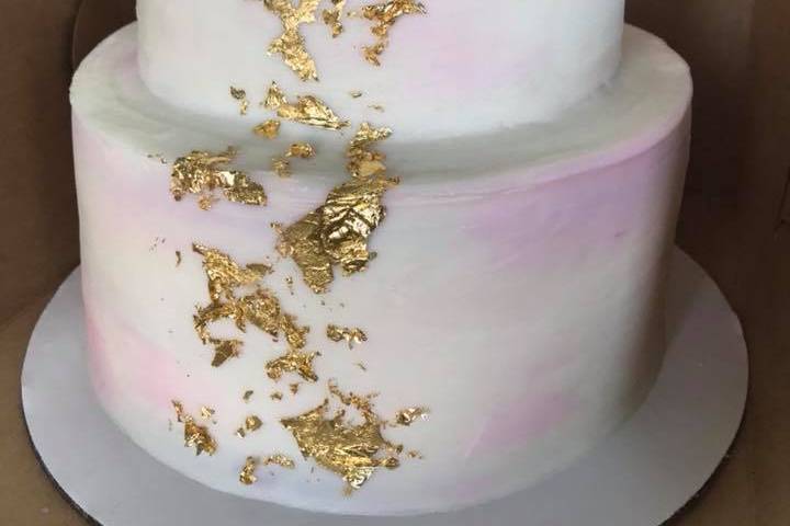 Gold foil cake
