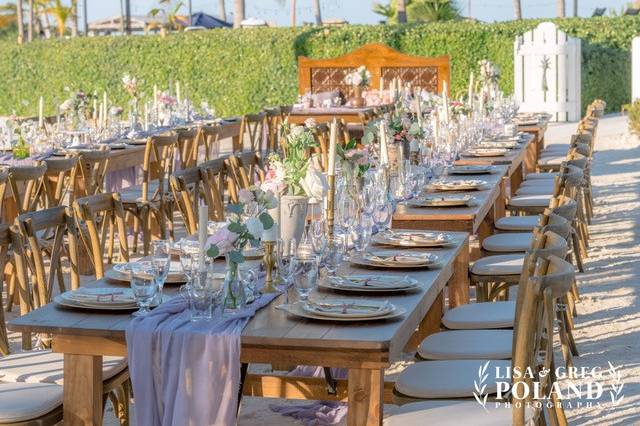 Reception setup - Coconut Palm Inn