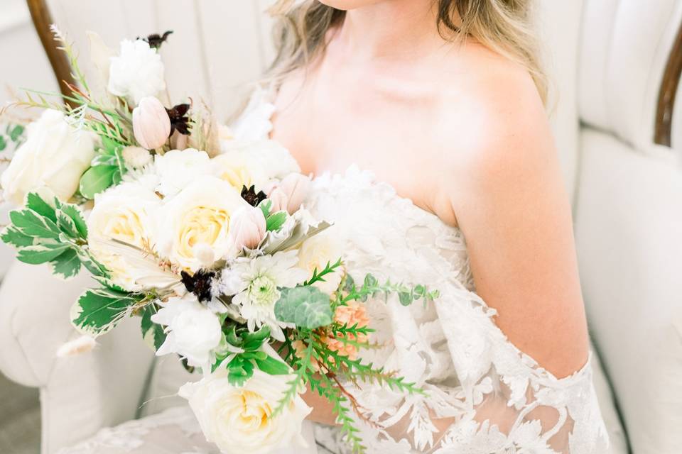 Intimate bridal portrait