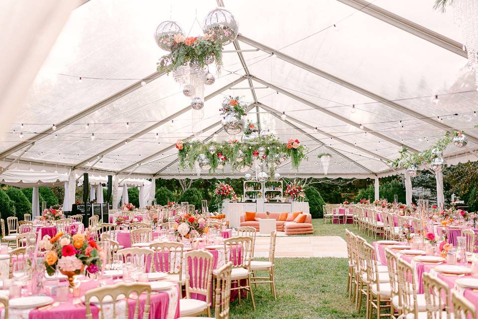 Tented reception in Garden