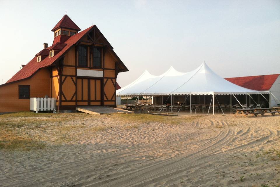 Wooden brown house