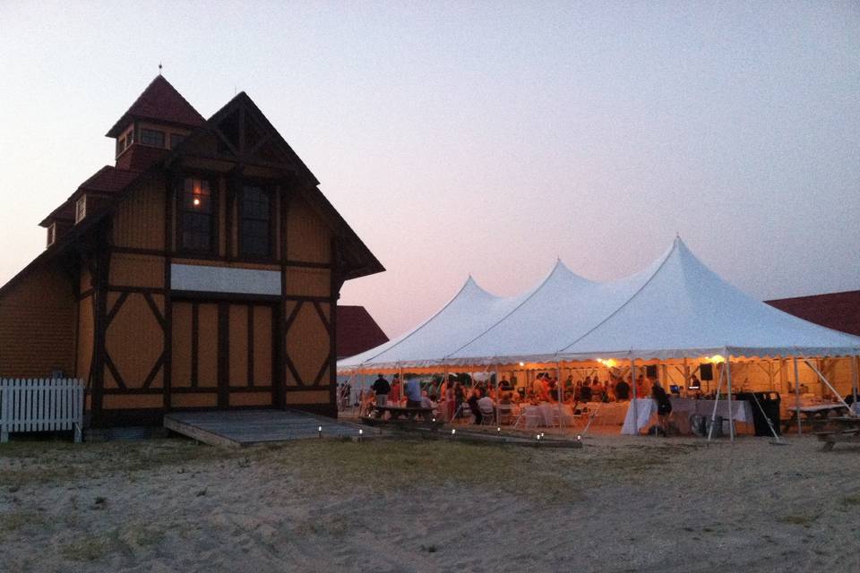 Wooden brown house