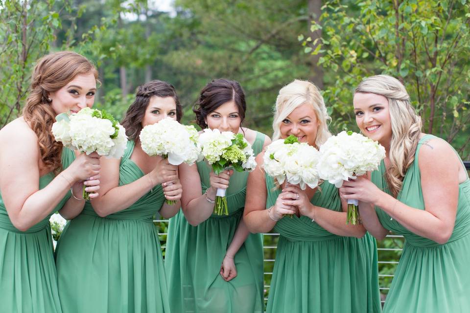 Bouquets of the bridesmaids