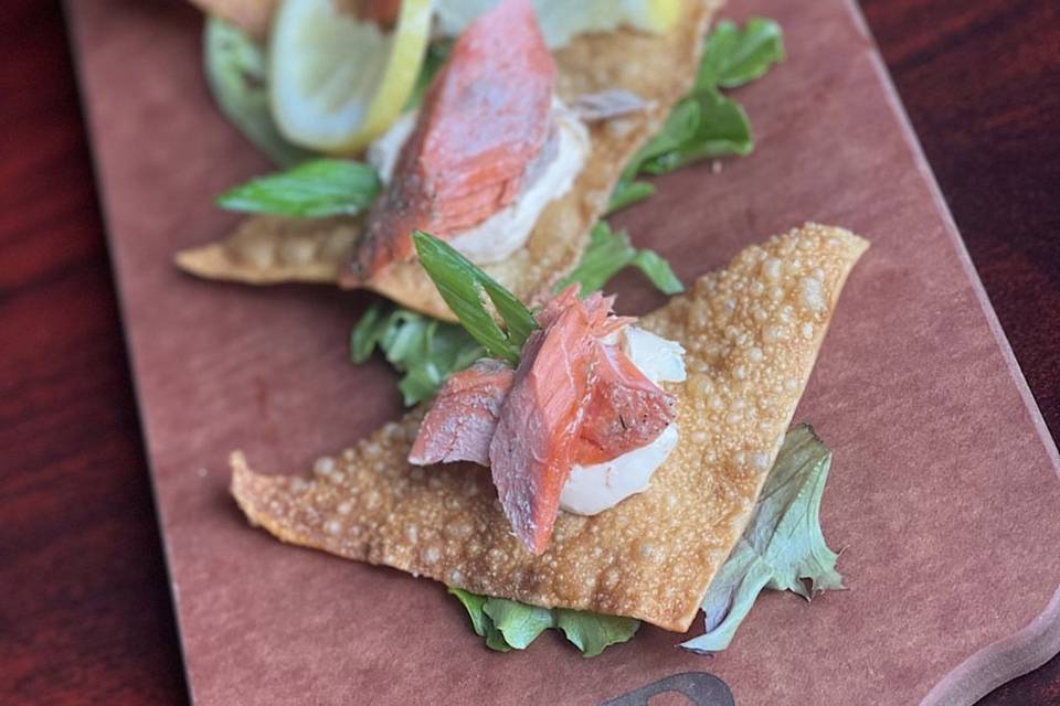 Smoked Salmon Wontons