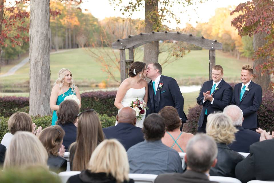 Outdoor ceremony setting