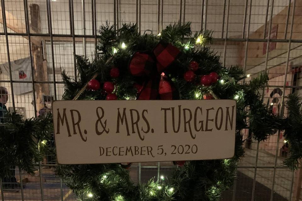 Wedding Pit Sign