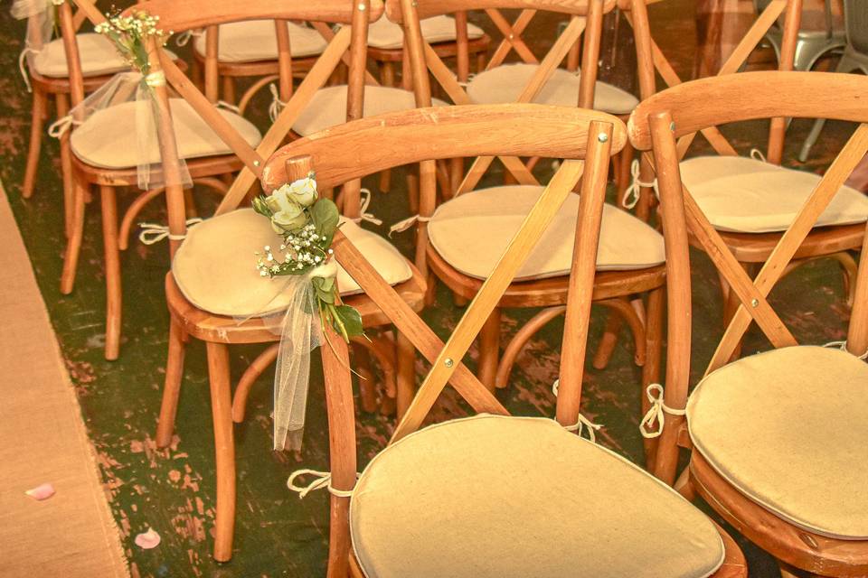 Rustic Elegant Wedding Aisle