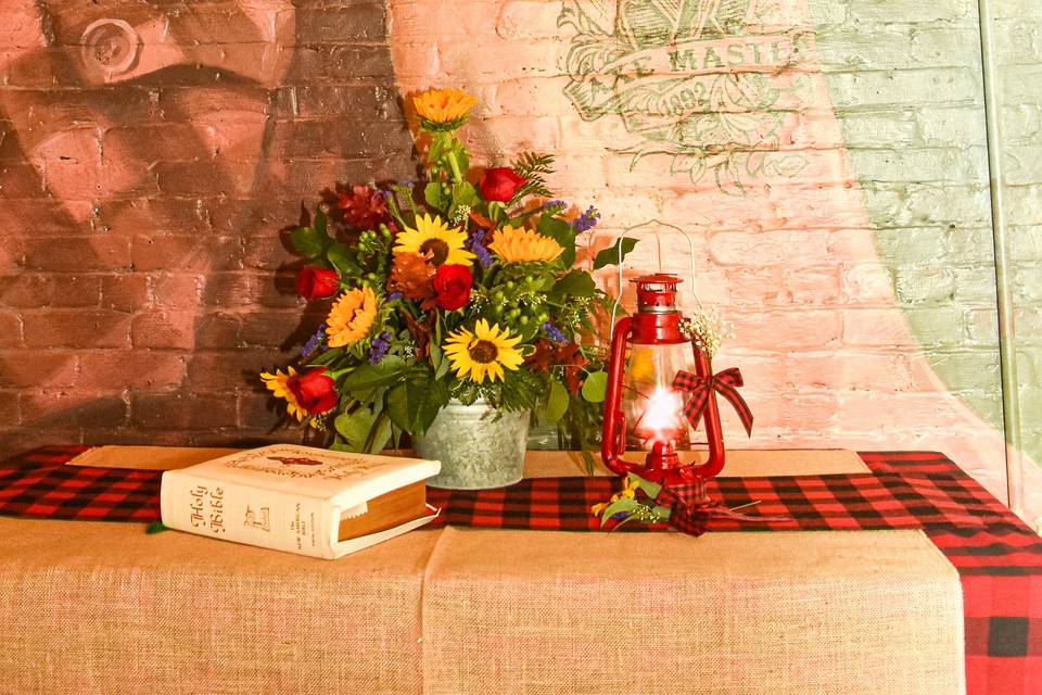 Rustic Wedding Altar