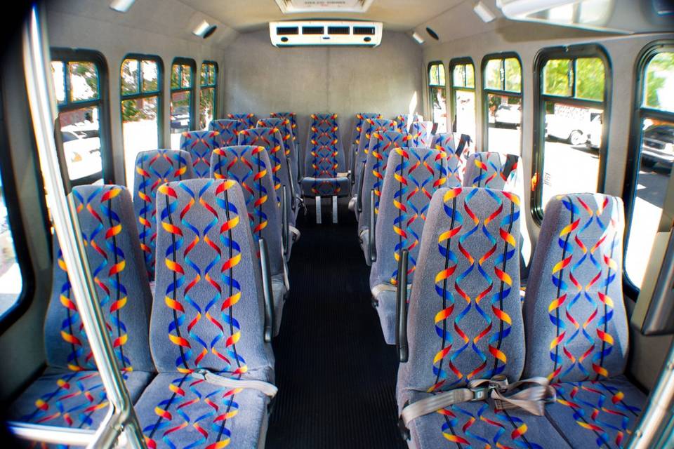 Interior of Shuttle Bus