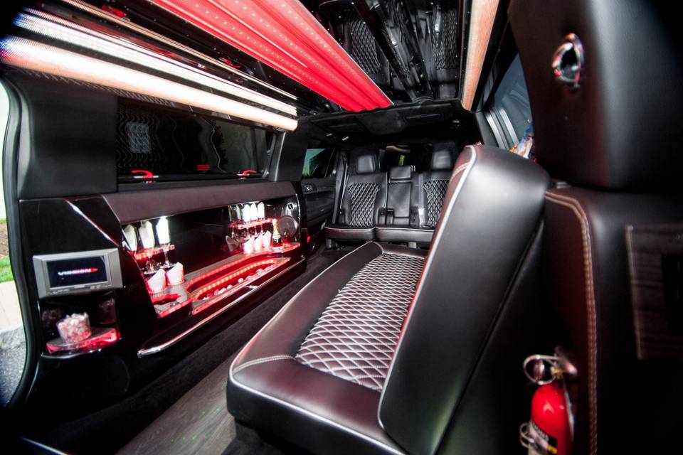 Interior of 8 Passenger Limo