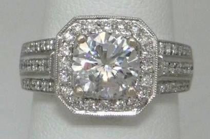 Square diamond ring