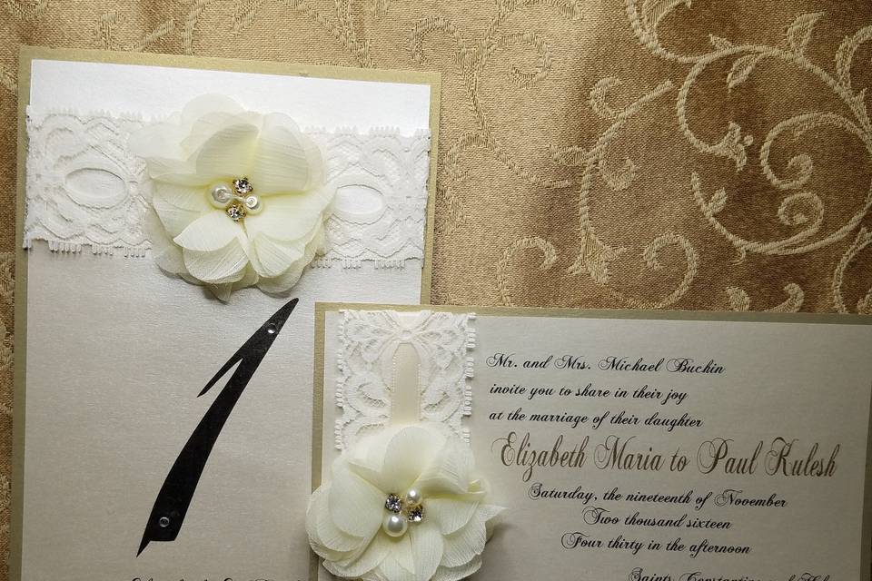 Pretty lacy invite