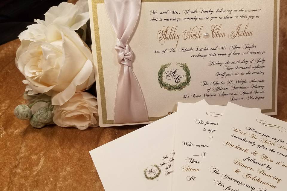 Ashley Nicole...delicate and perfect for their wedding with their monogram shown off.