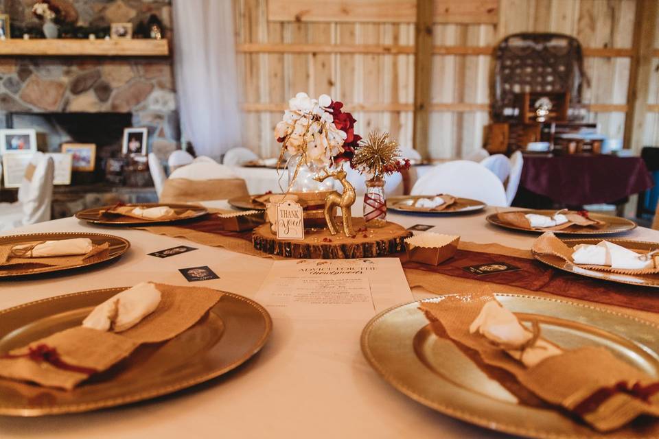 Rustic table settings