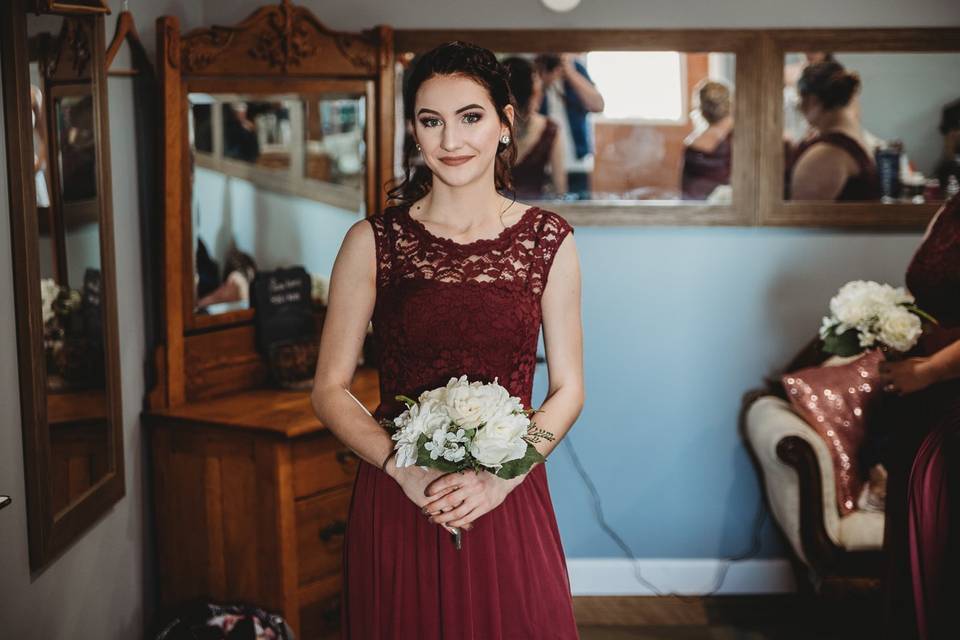 Portrait of bridesmaid