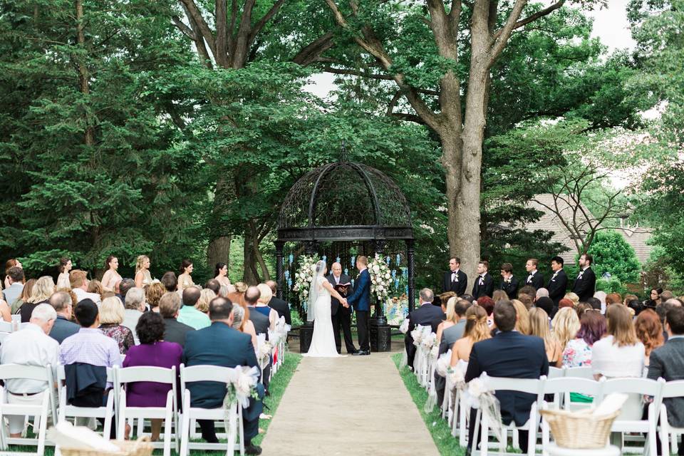 Wedding ceremony at the gazebo