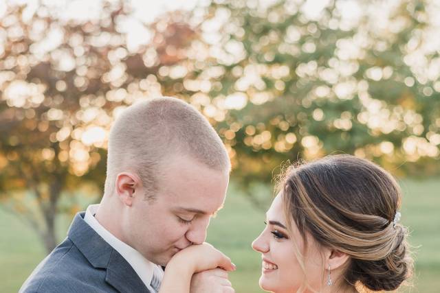 Bride and Groom Sunset