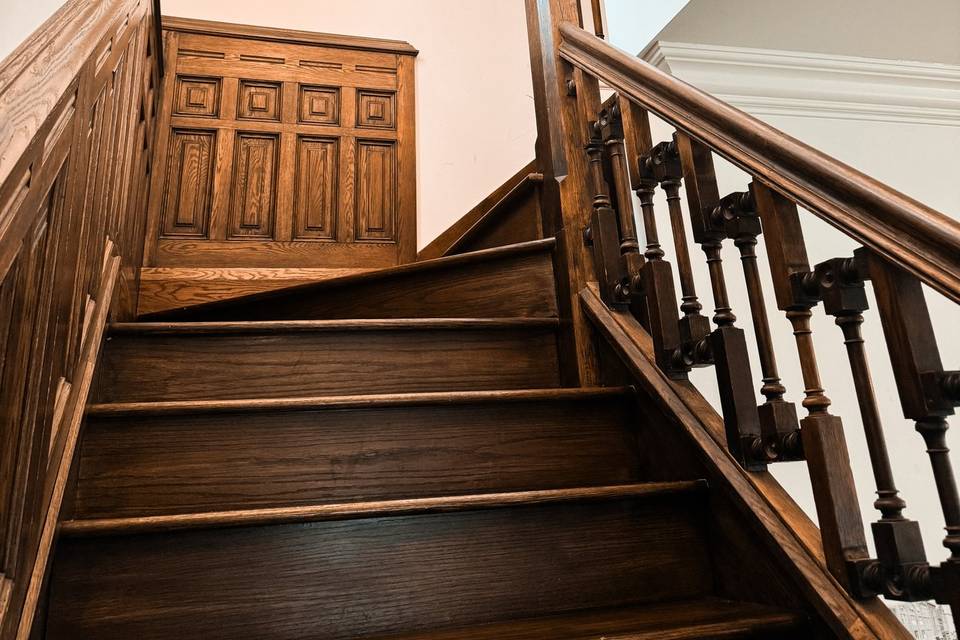 Historic wooden staircase