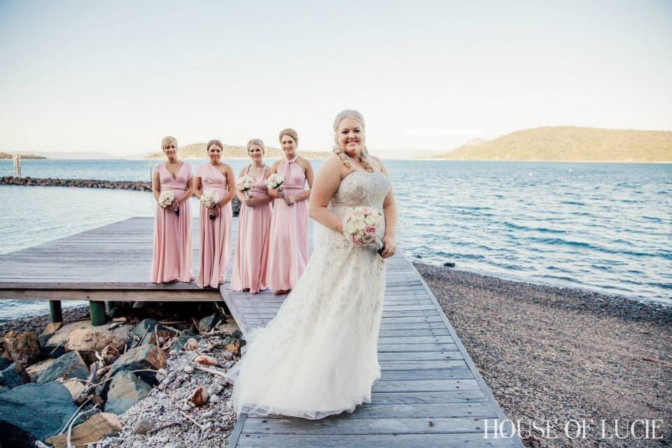 Bride and bridesmaids