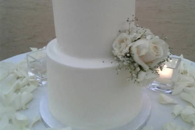 Simple White with flowers