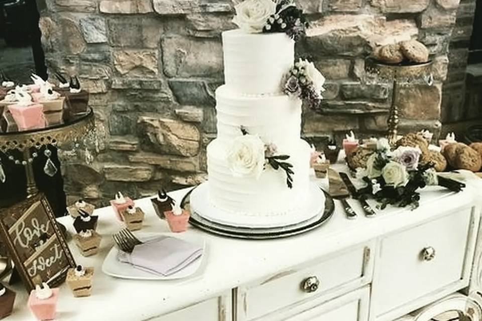 Cake plus dessert table