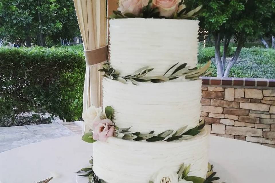 Rustic Swipe with greenery