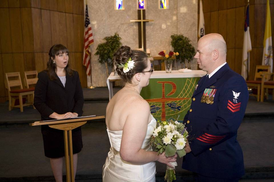 During the ceremony