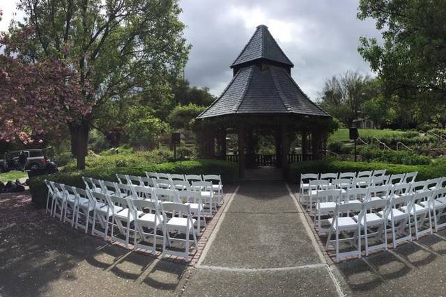 Outdoor wedding setup