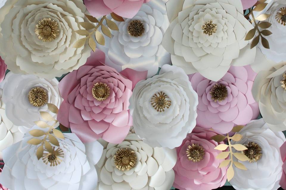 Cristin Kelly Design & Events .. Paper Flower Walls .. size & custom colors available for rent