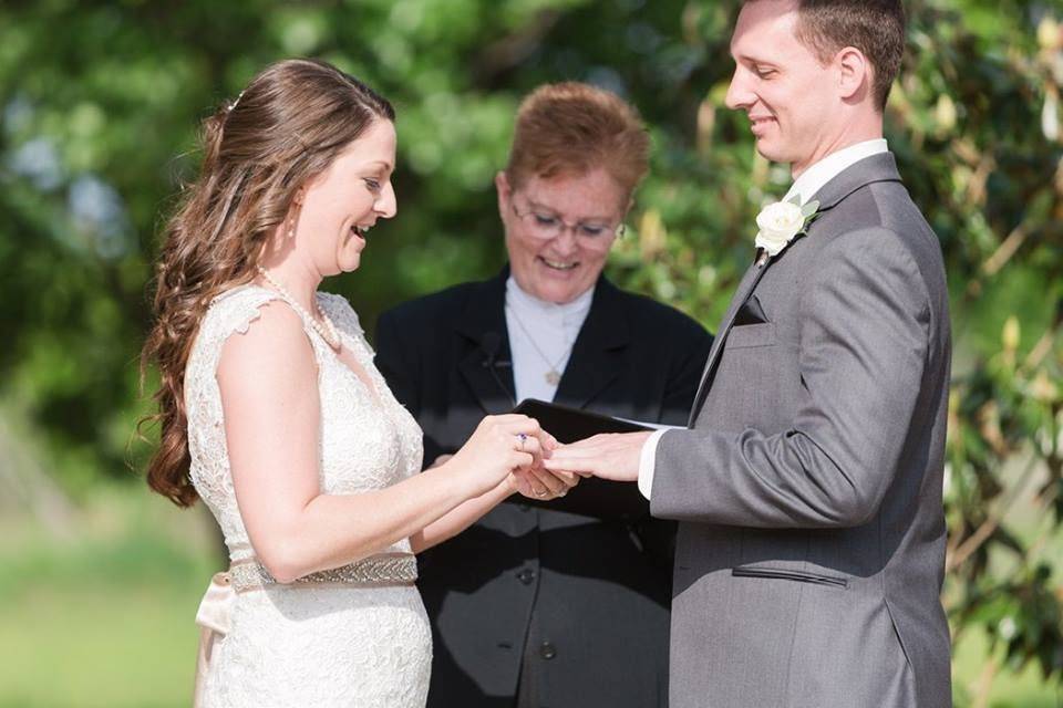 The bride and groom