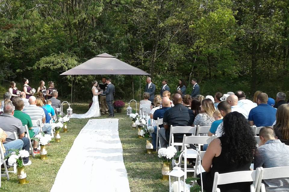 Outdoor wedding ceremony