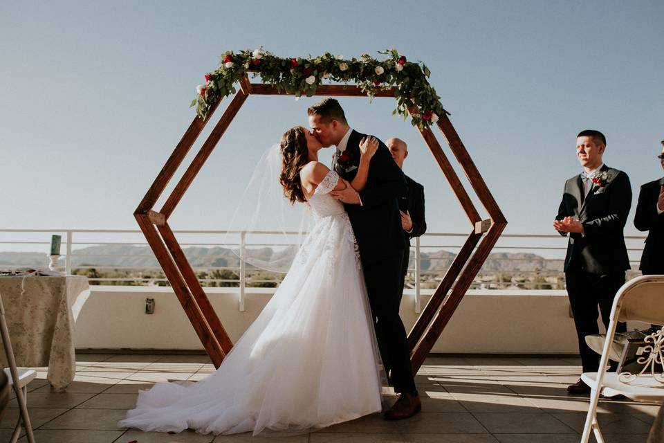 First married kiss