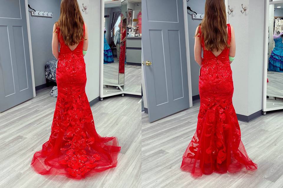 Bustle for a prom dress