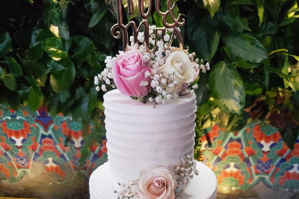 Buttercream with floral design