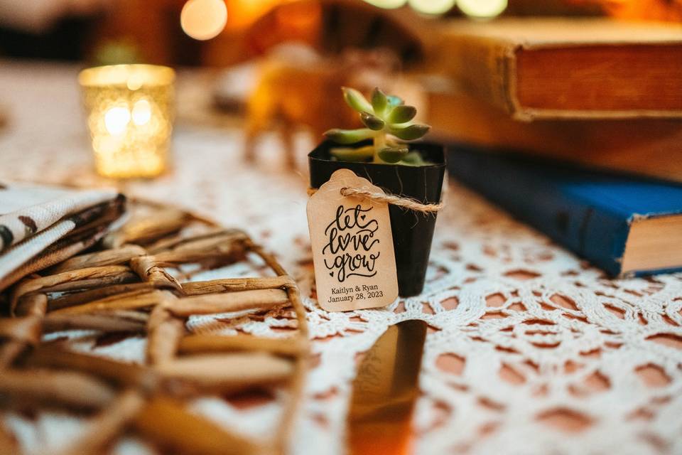 Custom favors for guests