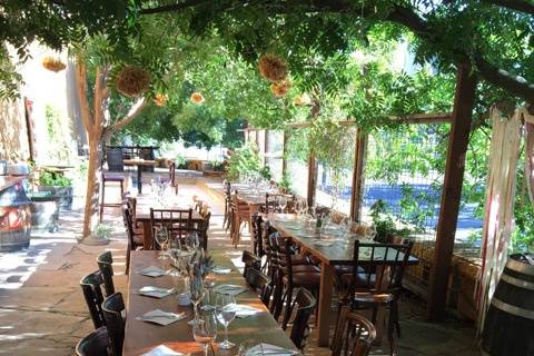 Terrazzo Patio with farm table