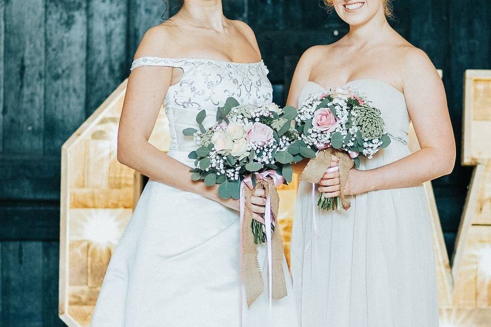 Bride and Bridesmaid