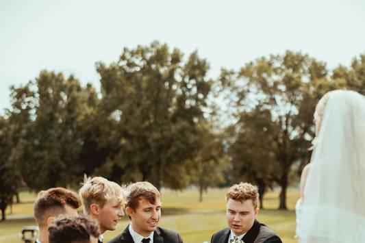 Groomsmen get iced
