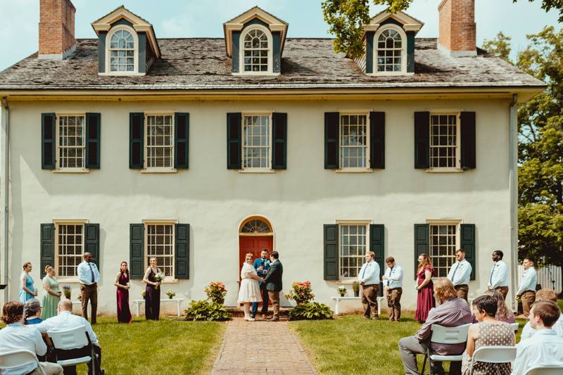 Wide angle of ceremony