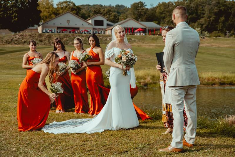 Ceremony at frosty valley