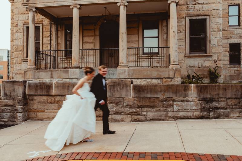 Motion blur couple's portrait