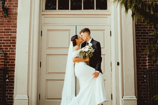 Couple kiss intimately