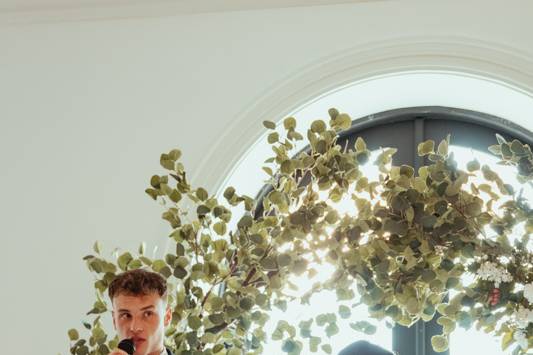 Couple's welcome speech