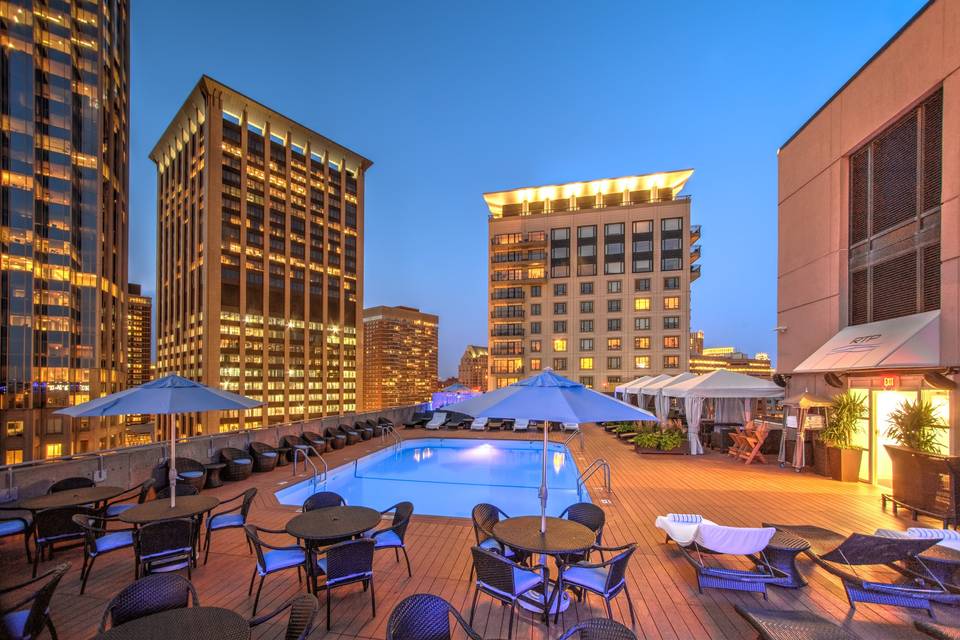 Rooftop Pool evening